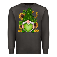 Smoke st patricks day shamrock sunflowers gnomes Premium Sweatshirt - RanaPortraitStore