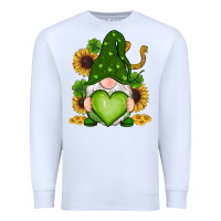 White st patricks day shamrock sunflowers gnomes Premium Sweatshirt - RanaPortraitStore