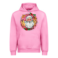 Fuchsia Pink merry christmas peace santa Urban Hoodie - AdoDesignShop