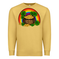 Antique Gold st patricks shamrock gold leopard rainbow Premium Sweatshirt - RanaPortraitStore