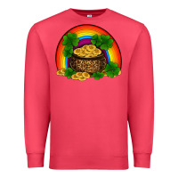 Cardinal st patricks shamrock gold leopard rainbow Premium Sweatshirt - RanaPortraitStore