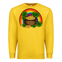 Lemon st patricks shamrock gold leopard rainbow Premium Sweatshirt - RanaPortraitStore