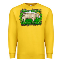 Lemon thick thighs lucky vibes charolais bull Premium Sweatshirt - RanaPortraitStore