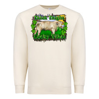 Sandshell thick thighs lucky vibes charolais bull Premium Sweatshirt - RanaPortraitStore