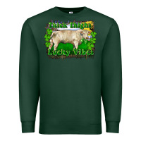 Sports Green thick thighs lucky vibes charolais bull Premium Sweatshirt - RanaPortraitStore