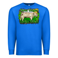 True Royal thick thighs lucky vibes charolais bull Premium Sweatshirt - RanaPortraitStore