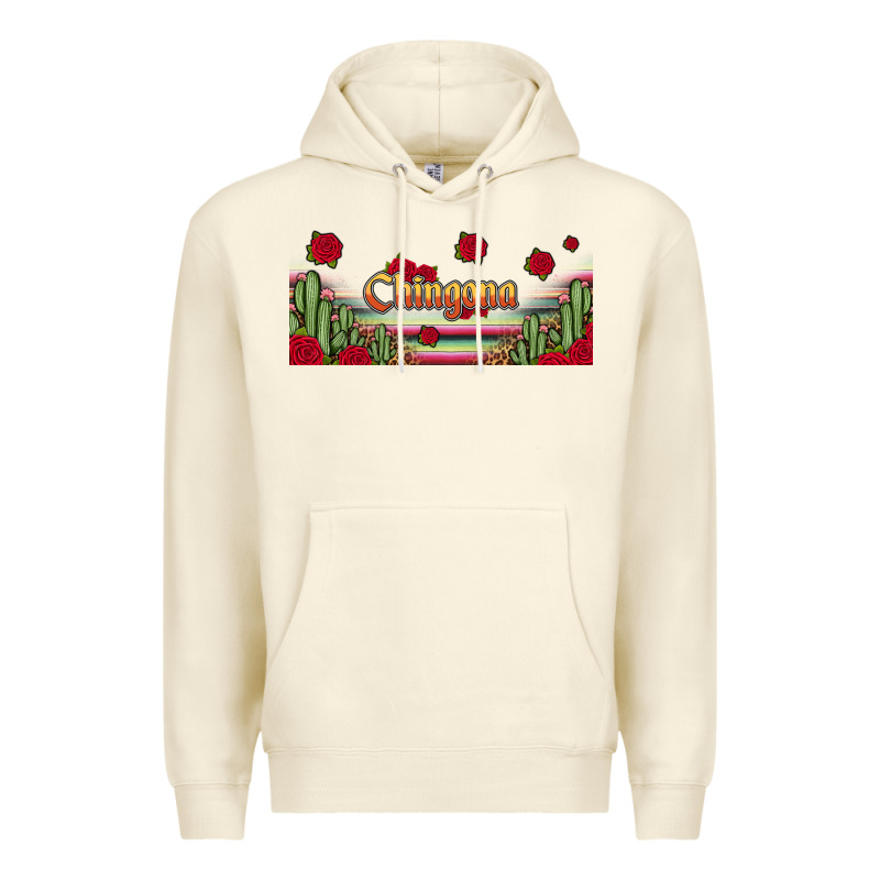 Chingona 16oz Libbey Cup Premium Hoodie by HRA Design Shop | Teevron
