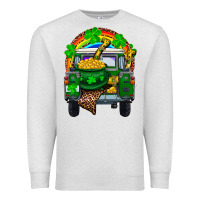 Oatmeal Heather st patricks day truck with pot of gold horseshoe a Premium Sweatshirt - RanaPortraitStore