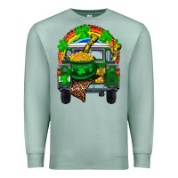 Seafoam st patricks day truck with pot of gold horseshoe a Premium Sweatshirt - RanaPortraitStore