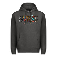 Charcoal Heather nurse caring strong essential Premium Hoodie - CowhideDigitalArt