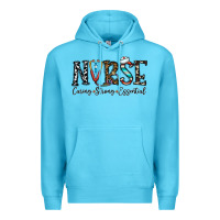 Ocean Blue nurse caring strong essential Premium Hoodie - CowhideDigitalArt