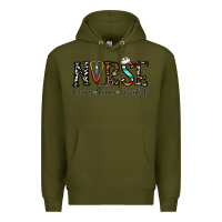 Army Green nurse caring strong essential Premium Hoodie - CowhideDigitalArt