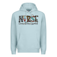 Blue Mist nurse caring strong essential Premium Hoodie - CowhideDigitalArt