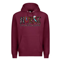 Burgundy nurse caring strong essential Premium Hoodie - CowhideDigitalArt