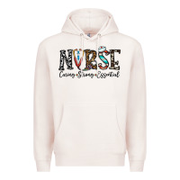 Pale Pink nurse caring strong essential Premium Hoodie - CowhideDigitalArt