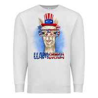Oatmeal Heather llamerica Premium Sweatshirt - RanaPortraitStore