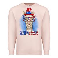 Pale Pink llamerica Premium Sweatshirt - RanaPortraitStore