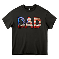 Asphalt American Flag Dad 4th of July Heavy Core Tee - LillyAllenDesigns