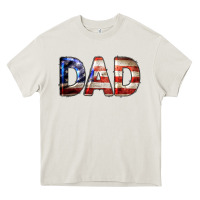 American Flag Dad 4th Of July Heavy Core Tee | Teevron