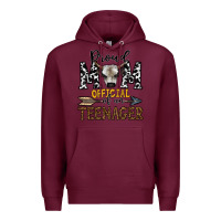 Burgundy proud mom official of an teenager Premium Hoodie - CowhideDigitalArt