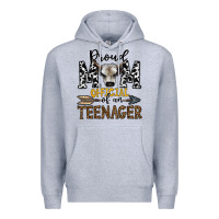 Heather Grey proud mom official of an teenager Premium Hoodie - CowhideDigitalArt