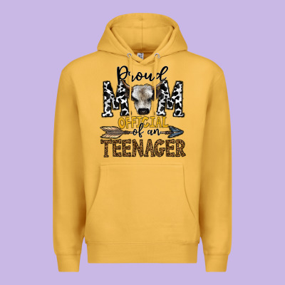 Proud Mom Official Of An Teenager Premium Hoodie Designed By Cowhidedigitalart
