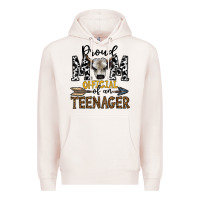 Pale Pink proud mom official of an teenager Premium Hoodie - CowhideDigitalArt