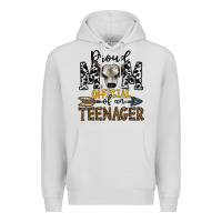 Dove Grey proud mom official of an teenager Premium Hoodie - CowhideDigitalArt