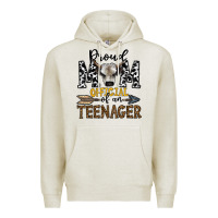 Oatmeal Heather proud mom official of an teenager Premium Hoodie - CowhideDigitalArt