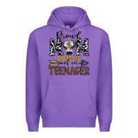 Purple proud mom official of an teenager Premium Hoodie - CowhideDigitalArt