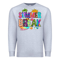 Heather Grey summer break Premium Sweatshirt - RanaPortraitStore