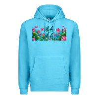 Ocean Blue cactus and flowers mama libbey glass Premium Hoodie - HRA Design Shop