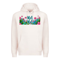 Pale Pink cactus and flowers mama libbey glass Premium Hoodie - HRA Design Shop
