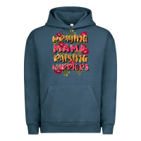 Pigment Midnight Navy praying mama raising warriors Urban Hoodie - JahusDesignShop