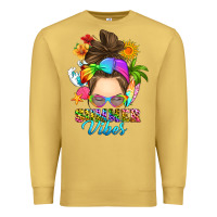 Antique Gold messy bun summer vibes Premium Sweatshirt - RanaPortraitStore