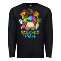 Black messy bun summer vibes Premium Sweatshirt - RanaPortraitStore