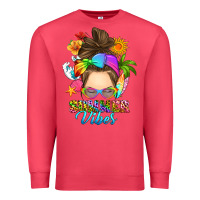 Cardinal messy bun summer vibes Premium Sweatshirt - RanaPortraitStore