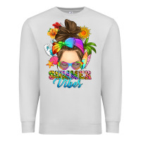 Dove Grey messy bun summer vibes Premium Sweatshirt - RanaPortraitStore
