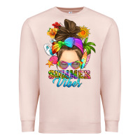 Pale Pink messy bun summer vibes Premium Sweatshirt - RanaPortraitStore
