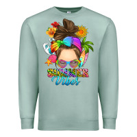 Seafoam messy bun summer vibes Premium Sweatshirt - RanaPortraitStore