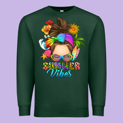 Premium Sweatshirt messy bun summer vibes
