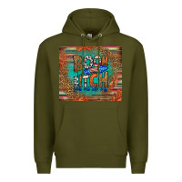 Army Green boom bitch get out the way Premium Hoodie - HRA Design Shop