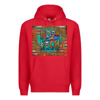 Red boom bitch get out the way Premium Hoodie - HRA Design Shop