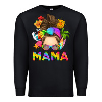 Black messy bun mama summer Premium Sweatshirt - RanaPortraitStore