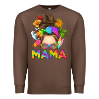 Chestnut messy bun mama summer Premium Sweatshirt - RanaPortraitStore
