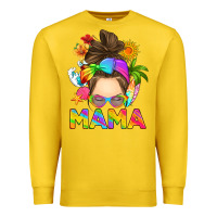 Lemon messy bun mama summer Premium Sweatshirt - RanaPortraitStore