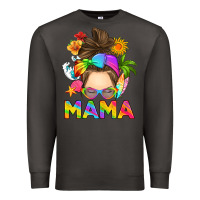 Smoke messy bun mama summer Premium Sweatshirt - RanaPortraitStore
