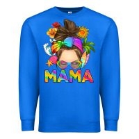 True Royal messy bun mama summer Premium Sweatshirt - RanaPortraitStore