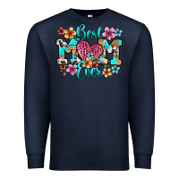 Navy best mom ever Premium Sweatshirt - RanaPortraitStore