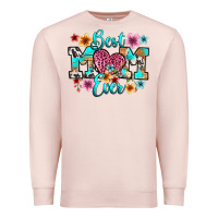Pale Pink best mom ever Premium Sweatshirt - RanaPortraitStore